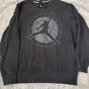 Jordan Black Crewneck Sweater with Graphic Design